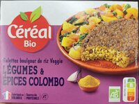 Les galettes BOULGOUR DE RIZ &LENTILLES LEGUMES & COLOMBO