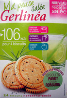 Biscuits pavot saveur romarin Gerlinéa