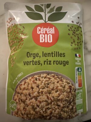 Orge, lentilles vertes, riz rouge au naturel