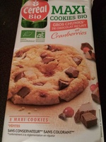 Maxi Cookies Bio Chocolat au lait et cranberries