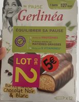 Gerlinéa Ma Pause Barres saveur chocolat noir et blanc