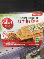 Tartine craquante lentilles Corail