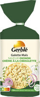 Galettes mais oignon crème ciboulette