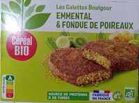 Galettes Boulghour de blé emmental et fondue de poireaux
