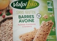 Barre avoine pomme framboise cranberry sans gluten