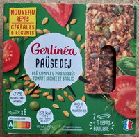 Paüse dej - blé complet, pois cassés, tomate séchée et basilic