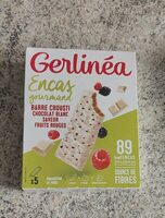 Encas gourmand barre crousti chocolat blanc fruits rouges