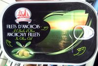 Filets d'anchois à l'huile d'olive