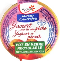 Yaourt sur lit de pêche