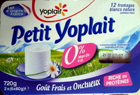 Petit Yoplait, (0 % MG) 12 fromages blancs nature