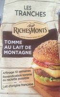 Les tranches de Tomme au lait de Montagne