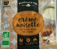 Crème noisette au sucre roux de canne