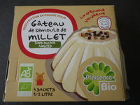 Préparation en poudre pour gâteau de semoule de millet