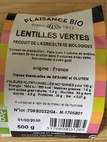Lentilles vertes