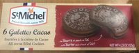 6 galettes cacao fourrées à la crème de cacao