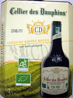 Vin bio Côtes du Rhône rouge Cellier des Dauphins