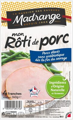 Mon Rôti de porc - Porcs élevés sans antibiotique dès la fin du sevrage