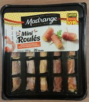 Mini Roulés speck houmous poivrons