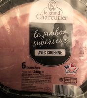 Le jambon supérieur avec couenne