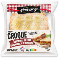 Mon croque Effilochés de porc sauce barbecue et cornichons