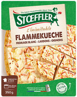 Flammekueche Fromage blanc - Lardons fumés - Oignons