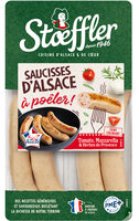 Saucisses d’Alsace à poêler VPF - tomates, mozzarella et herbes de Provence - x4, 200g