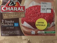Steak haché Authentique Façon Bouchère 5%MG CHARAL - 2x140g - 280g