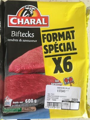 Charal bifteck x6 600g format
