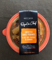 Crevettes sauce piquante& riz aux pousses de bambou