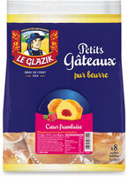 LE GLAZIK Petits gateaux - cœur Framboise - 304g (8x1p)