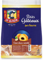 LE GLAZIK - Petits Gateaux - cœur Choco-noisette 304g (8x1p)