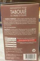 Préparation pour taboulé à l'huile d'olive