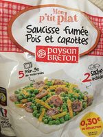 Saucisse fumée Pois et Carottes