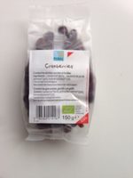 Cranberries séchées sucrées et huilées Bio