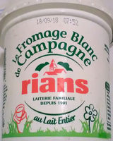 Le Fromage blanc de campagne au lait entier
