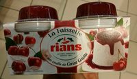 La faisselle et son coulis de cerise griotte