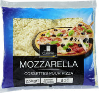 Mozzarella - cossettes pour pizza