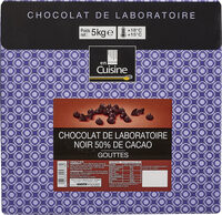Chocolat de laboratoire noir 50% de cacao gouttes