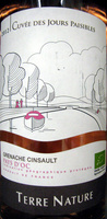 Grenache Cinsault Pays d'Oc 2012 IGP Bio Cuvée des Jours Paisibles