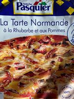 Tarte normande a la rhubarbe et aux pommes