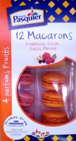 12 Macarons Framboise, Citron, Cassis, Abricot