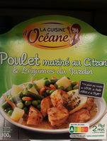 Poulet mariné au citron et légumes du jardin