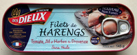 Filets de harengs (Tomate, Ail et Herbes de Provence, Sans Huile)