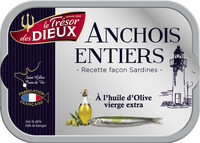 Anchois entiers à l'huile d'olive