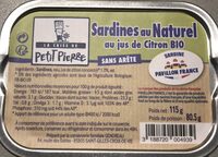 Sardine au naturel au jus de citron bio