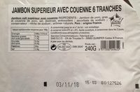 Jambon superieur avec couenne