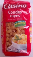 Coudes rayes - pates de qualité supérieure