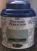 Balade du Mékong  Thé vert parfumé orange avec pétales de bleuet