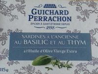 Sardines à l'ancienne au basilic et au thym à l'huile d'olive vierge extra