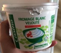 Fromage blanc velouté nature 7,6% de matières grasses sur produit fini